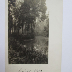 Rara! Fotografie carte postala orig. 137 x 87 mm cu mosia Cezieni-Caracal 1910