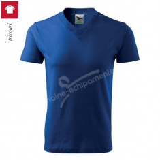 Tricou unisex V-Neck 3XL 100 % BUMBAC foto