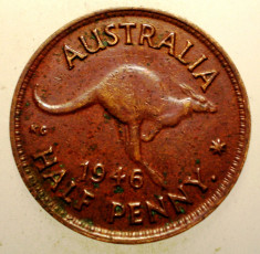 2.344 AUSTRALIA GEORGE VI 1/2 HALF PENNY 1946 foto