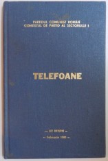 CARTE DE TELEFOANE PENTRU UZ INTERN , 1980 foto