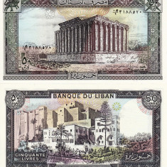 LIBAN 50 livres 1988 UNC!!!