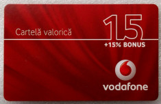 ROMANIA CARTELA Vodafone 15 - PENTRU COLECTIONARI ** foto