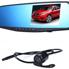 Camera auto DVR incorporata in oglinda retrovizoare dubla(fata/spate)