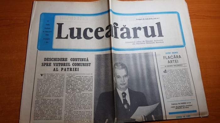 ziarul luceafarul 16 februarie 1980-cuvantartea lui ceausescu