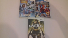 LOT 3 jocuri - Star Wars - Marvel - Tomb Raider - Nintendo Wii [Second hand] foto