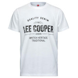 Tricou Barbati Lee Cooper Quality Denim- 90% bumbac, L, M, XL, XXL, Alb, Gri, Negru