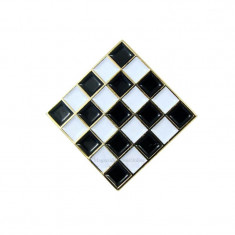 Pin Masonic mozaic - tabla sah foto