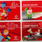 ROMANIA LOT / SET 4 cartele Vodafone 4 6 10 15 euro - PENTRU COLECTIONARI **