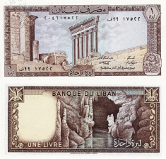 LIBAN 1 livre 1980 UNC!!! foto