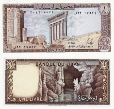 LIBAN 1 livre 1980 UNC!!! foto