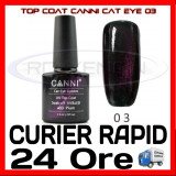 TOP COAT CANNI CAT EYE 03 PURPURIU 7.3ML - LUCIU FINAL - MANICHIURA GEL UV