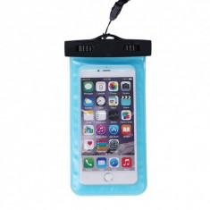 Husa subacvatica waterproof pentru telefon albastra foto