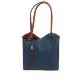 Geanta de umar albastru_cognac Promesse PR0142Blu_Cognac - Bagsy