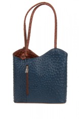 Geanta de umar albastru_cognac Promesse PR0142Blu_Cognac - Bagsy