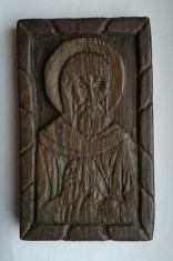 Icoana Sculptata Lemn Sfantul Dimitrie Basarabov Sf. Dumitru Cel Nou foto