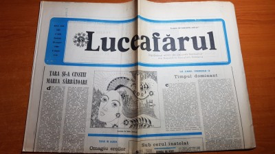 ziarul luceafarul 30 august 1986-tara si-a cinstit marea sarbatoare foto