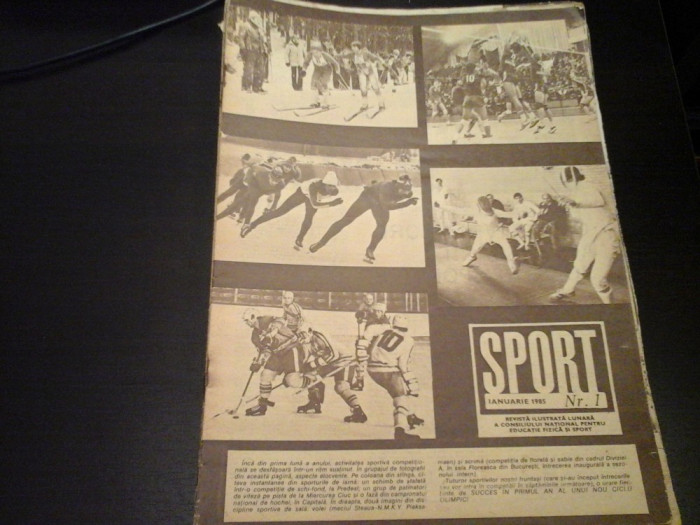 Revista Sport - Nr. 1, ianuarie 1985, 23 pag