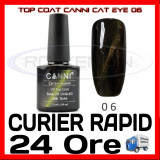 TOP COAT CANNI CAT EYE 06 AURIU 7.3ML - LUCIU FINAL - MANICHIURA GEL UV