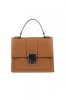 Geanta dama, piele naturala, cognac, Promesse PR0324, bareta ajustabila, 27x20x11cm