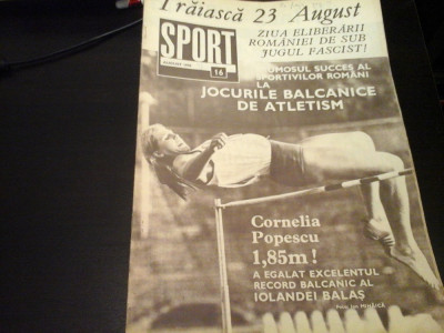 Revista Sport - Nr. 16, august 1970, 19 pag foto
