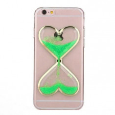 Husa heart sandglass verde iPhone 6/6s foto