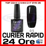 TOP COAT CANNI CAT EYE 05 MOV 7.3ML - LUCIU FINAL - MANICHIURA GEL UV