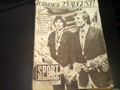 Revista Sport - Nr. 8, august 1978, 21 pag foto