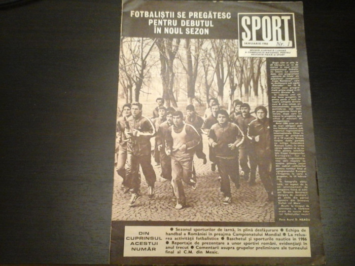 Revista Sport - Nr. 1, ianuarie 1986, 23 pag