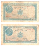 SV * Romania LOT 4 x 5000 LEI 1944 - 1945 DATE DIFERITE +/- F