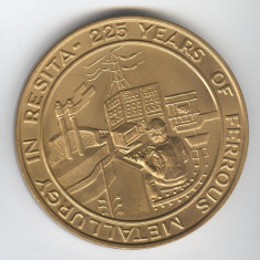 RESITA 225 de Ani 1771 -1996 - SIDERURURGIE METALURGIE, Medalie superba 7 cm