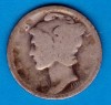 (A191) MONEDA DIN ARGINT SUA - ONE DIME 1918, MERCURY, NECURATATA, America de Nord