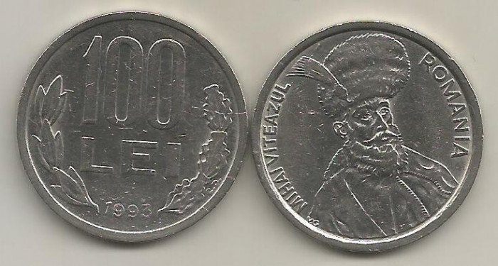 ROMANIA 100 LEI 1993 [1] XF , livrare in cartonas