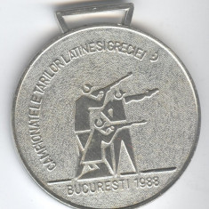 CAMPIONATELE TARILOR LATINEI si GRECIEI Bucuresti 1988 - TIR, Medalie Sport