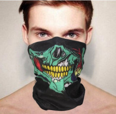 Cagula Masca Zombie Bandana Cod Skull Ghost Motor Halloween Ski Snowboard foto