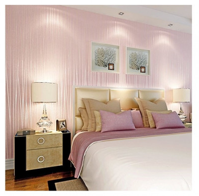Tapet light pink design interior, 10 m X 0.53 m, 1 rola foto