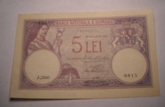 5 lei 1928 UNC foto