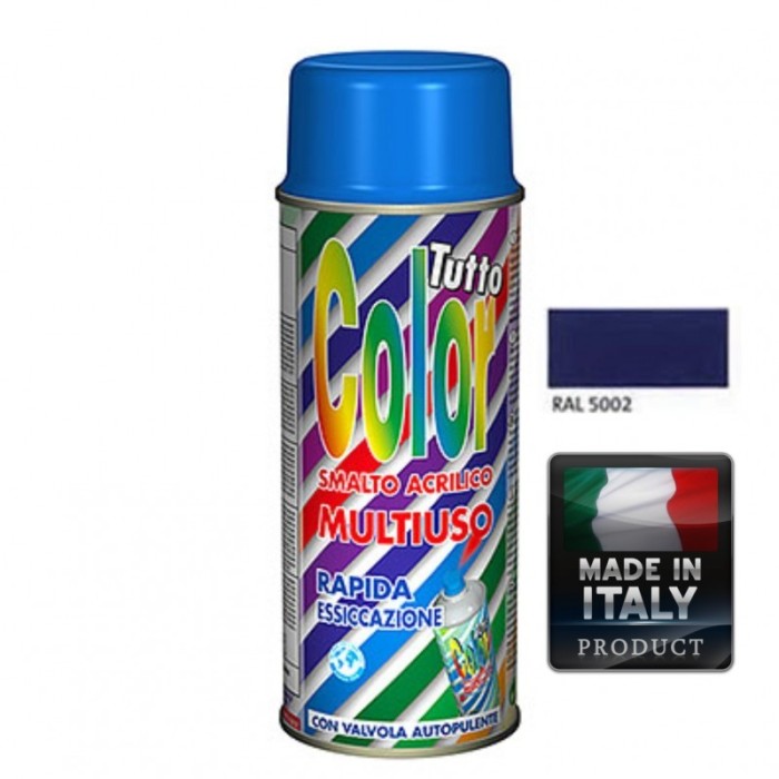 Vopsea Spray Multisuprafete Albastru RAL 5002 Tuttocolor Macota 400ml Vopsea Spray Multisuprafete Albastru RAL 5002 Tuttocolor Macota 400ml