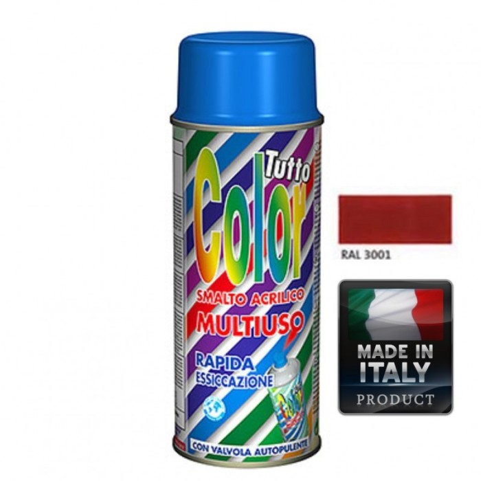 Vopsea Spray Multisuprafete Rosu RAL 3001 Tuttocolor Macota 400ml Vopsea Spray Multisuprafete Rosu RAL 3001 Tuttocolor Macota 400ml