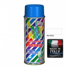 Vopsea Spray Multisuprafete Alb Lucios RAL 9016 Tuttocolor Macota 400ml foto