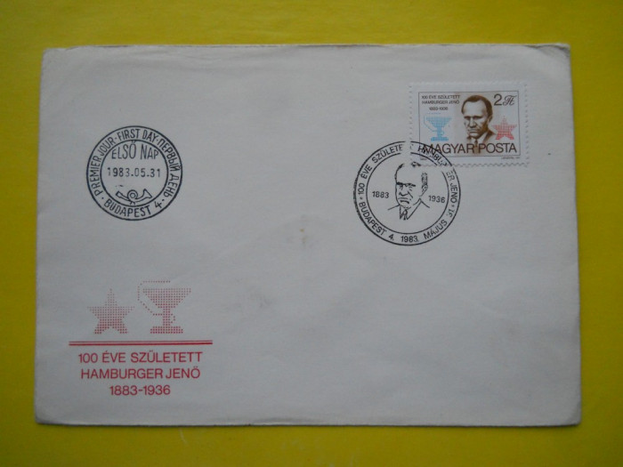 HOPCT PLIC S 582 UNGARIA FDC HAMBURGER JENO 1983