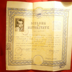 Diploma de Maturitate -Scoala Medie nr 1 Targoviste 1960