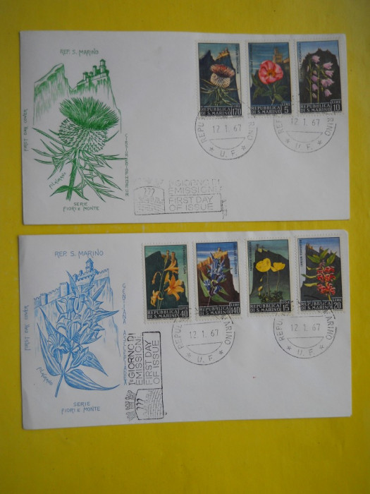 HOPCT PLIC S 569 SET 2 PLICURI FDC FLORI 1967