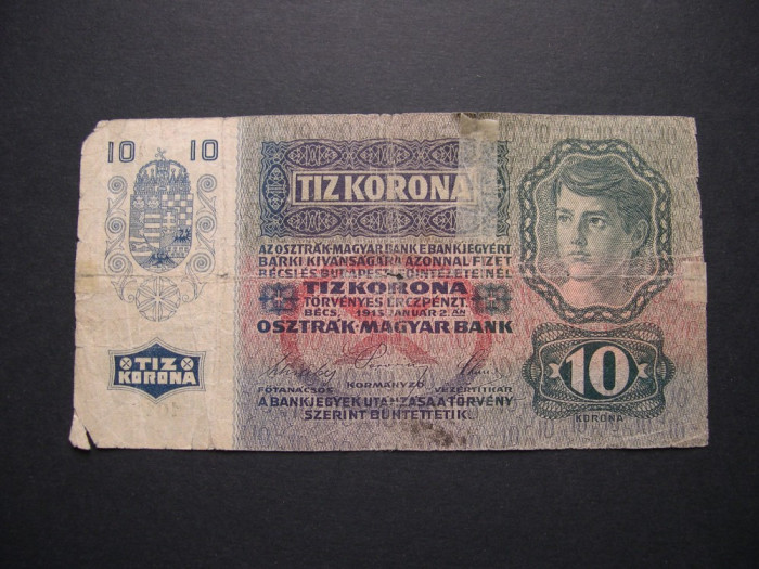 Ungaria 10 korona 1915 ianuarie 2 Wien 1016