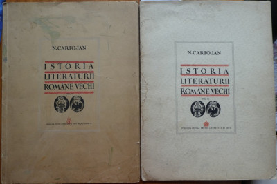 Cartojan, Istoria literaturii romane vechi , 2 vol. ,1940-42 , 3 cromolitografii foto