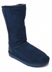 Cizme Piele tip UGG Classic Bleumarin Lungi W foto