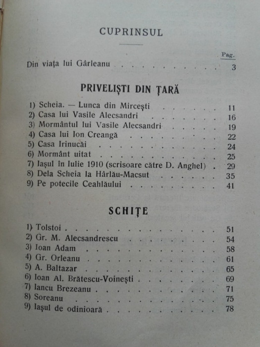 EM. GARLEANU - PRIVELISTI DIN TARA, 1915 +ST.O.IOSIF- TALMACIRI + C.NEGRUZZI