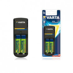 INCARCATOR BATERIE ACUMULATOR AA + 2 ACUMULATORI 2100 MAH VARTA foto