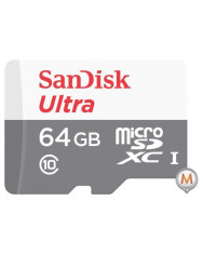 SanDisk microSDXC Ultra Android 64GB 48MB-s Class 10 UHS-I SDSQUNB-064G-GN3MN Alb-Gri foto