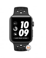 Apple Watch Series 3 Sport Nike Plus 38mm Aluminium Anthracite Plastic Sport Band Negru foto