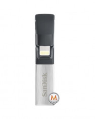 SanDisk iXpand Flash Drive 32GB with iPhone lightning connector SDIX30C-032G-GN6NN Argintiu- Negru foto